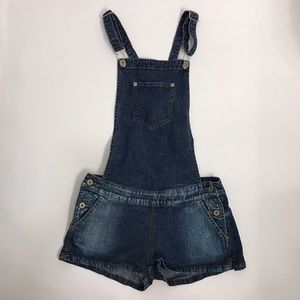 Triple Five Soul Dark Denim Overall Shorts Size 25